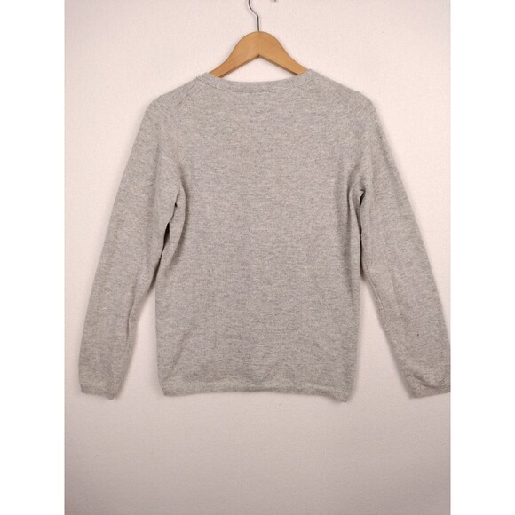 J Crew Collection Sweater Womens Small Gray Italian Cashmere Luxury Embellished - Picture 6 of 11